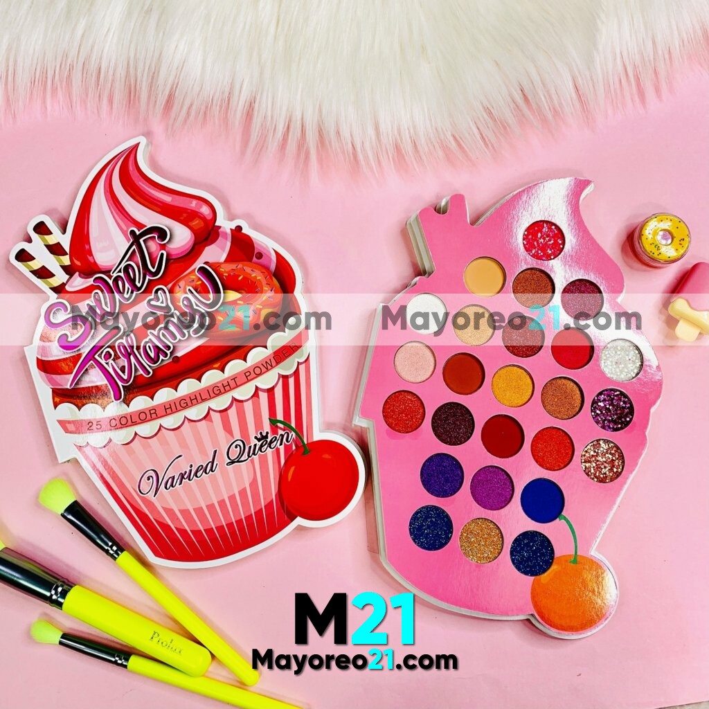 Paleta Professional Eyeshadow Cupcake Cereza 25 Color Varied Queen  Fabricantes por mayoreo M3819