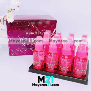 Primer Spray Pink 21 Long Lasting Matte 12 Piezas  Fabricantes por mayoreo CAJA0178