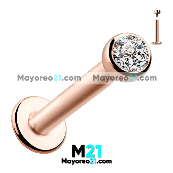 Piercing Diamante Blanco Rosado bisuteria fabricante mayorista A2895