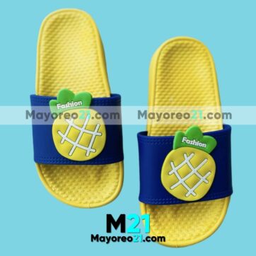 ZM00045 Sandalia De Moda Baño Casual Infantil Color Amarillo Piña Zapatos a Mayoreo