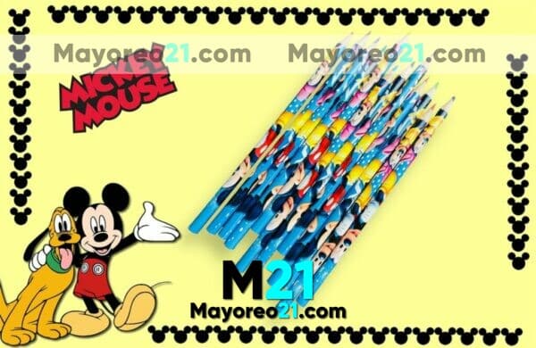 A3554 Set Escolar Juego De Papeleria Mickey Mouse Azul Accesorios De Mayoreo (4)