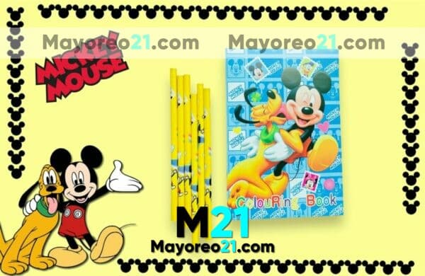 A3554 Set Escolar Juego De Papeleria Mickey Mouse Azul Accesorios De Mayoreo (5)