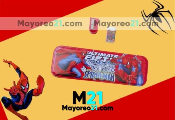 A3555 Set Escolar Juego De Papeleria Spider Man Rojo Accesorios De Mayoreo (4)